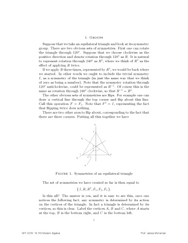 Modern Algebra: Lecture Notes