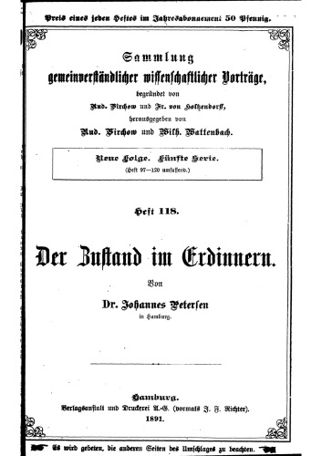 Der Zustand im Erdinnern