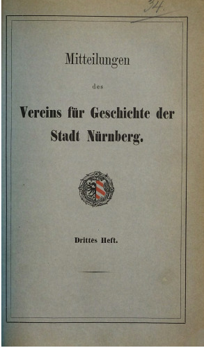 Mitteilungen des Vereins für Geschichte der Stadt Nürnberg