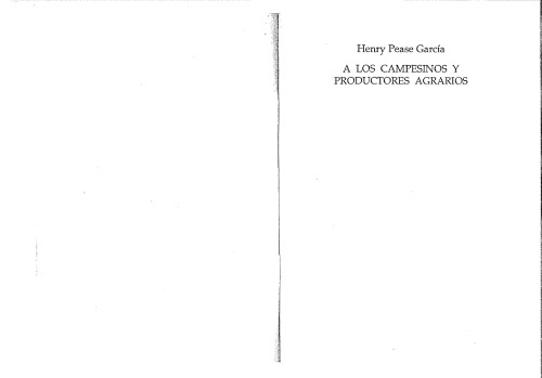 A los campesinos y productores agrarios