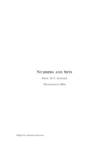 Numbers and sets
