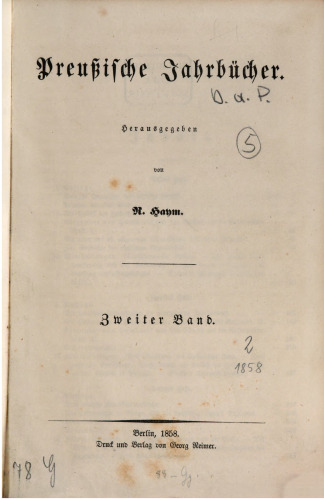 Preußische Jahrbücher
