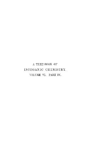 A textbook of inorganic chemistry vol.VI part IV Arsenic