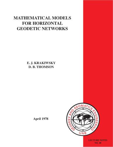 Mathematical Models for Horizontal Geodetic Networks