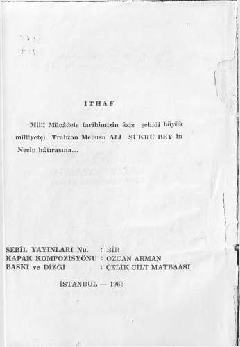 Kadir Mısıroğlu- Lozan Zafer mi Hezimet mi? Cilt 1
