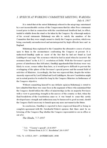 The Complete Works of Mahatma Gandhi Volume 72