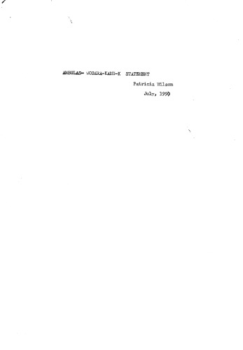 Ambulas-Wosera-Kamu-K statement