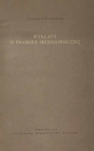 Wykłady o filozofii średniowiecznej