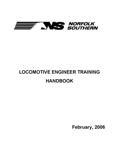 Locomotive Engineer Training Handbook