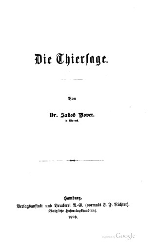 Die Thiersage [Tiersage]