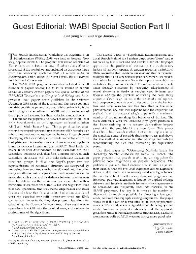 IEEE Transactions on Computational Biology and Bioinformatics (January-March)