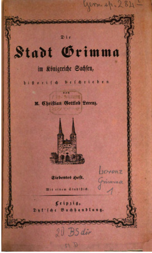 Die Stadt Grimma im Königreiche Sachsen, historisch beschrieben