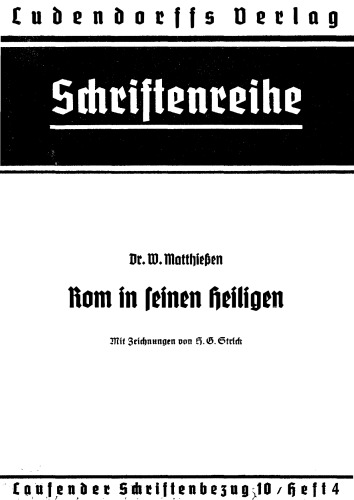 Rom in seinen Heiligen (1940, 131 S., Scan-Text, Fraktur)