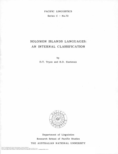 Solomon Islands languages: an internal classification