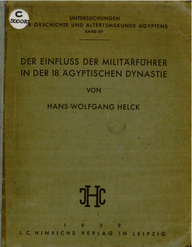 Der Einfluß der Militärführer in der 18. ägyptischen Dynastie