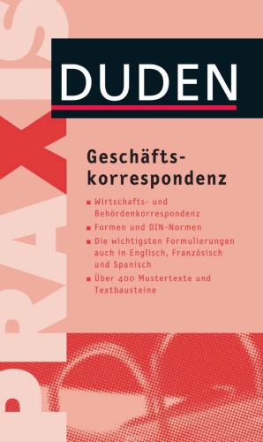 Duden - Geschäftskorrespondenz ISBN-13: 978-3411742110