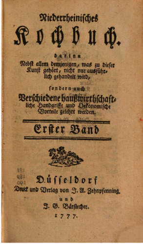 Niederrheinisches Kochbuch