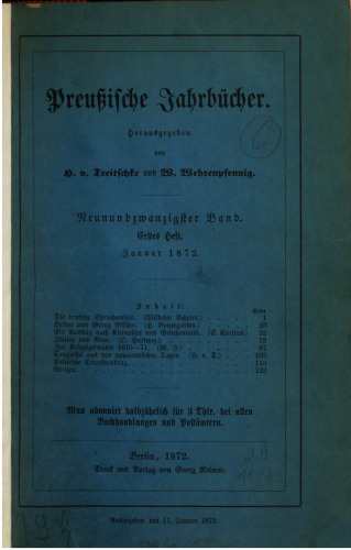 Preußische Jahrbücher