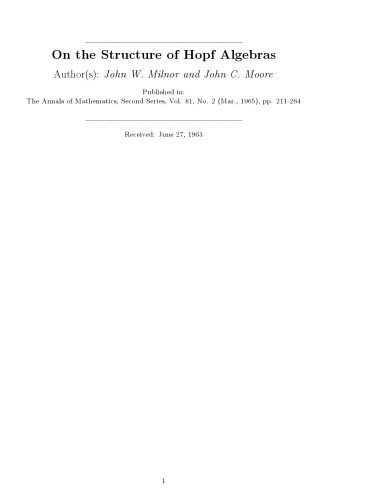 On the Structure of Hopf Algebras