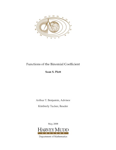 Functions of the Binomial Coefficient