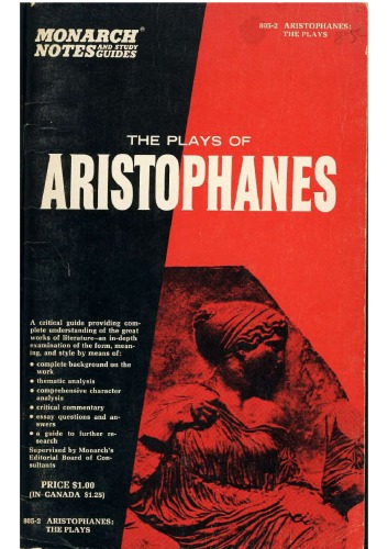 The Plays Of Aristophanes - Monarch Notes And Study Guide