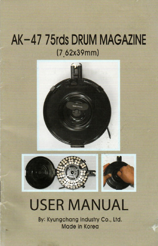 KCI AK-47 75rd Drum Magazine Manual - 7.62x39mm