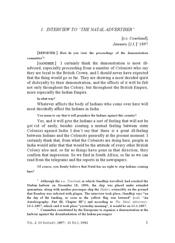 The Complete Works of Mahatma Gandhi Volume 2