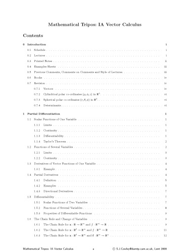Vector Calculus