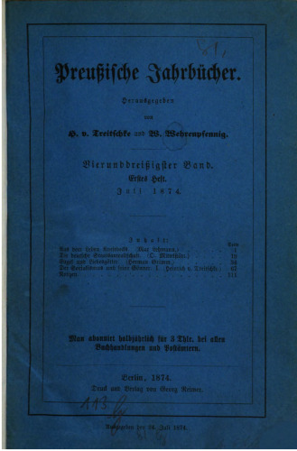Preußische Jahrbücher