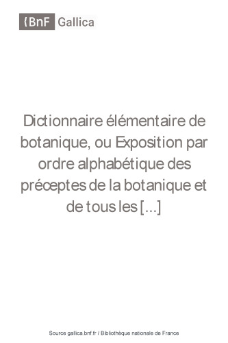 Dictionnaire élémentaire de botanique, etc.