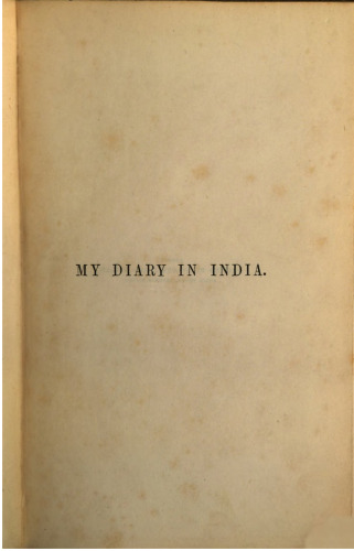 My Diary in India, in the Year 1858-9