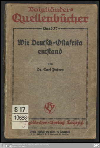 Wie Deutsch-Ostafrika entstand