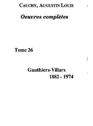 Œuvres complètes