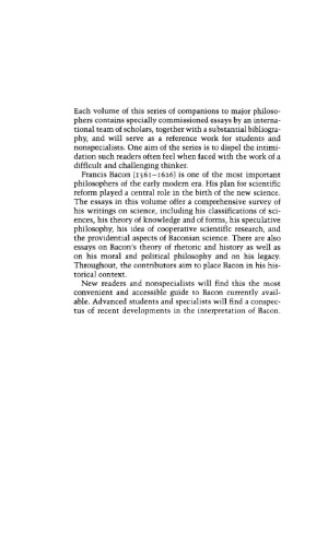 The Cambridge Companion to Bacon