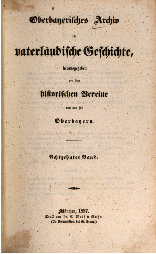 Oberbayerisches Archiv für vaterländische Geschichte