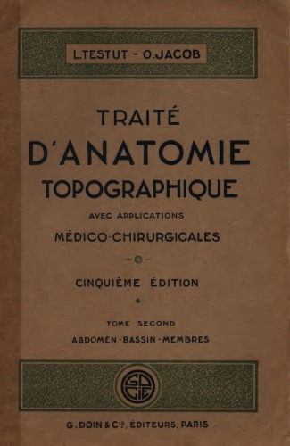 Traite d'anatomie topographique