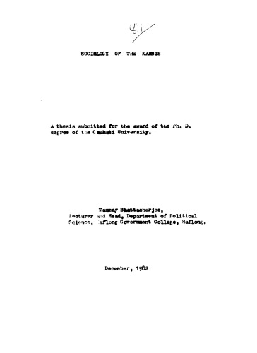 Sociology of the Karbis