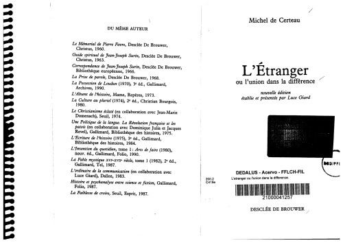 L’Étranger ou l’union dans la différence