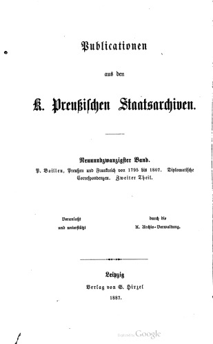 Preußen und Frankreich von 1795bis 1807 / 1800 - 1807