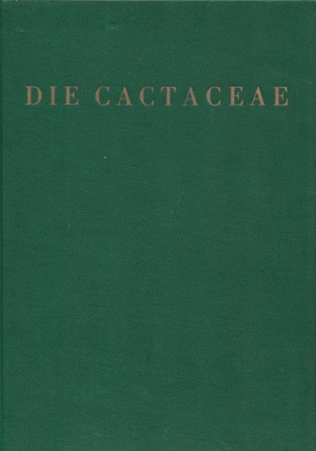 Die Cactaceae. Band 5. Cereoideae (Boreocactinae)