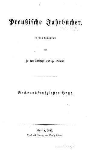 Preußische Jahrbücher