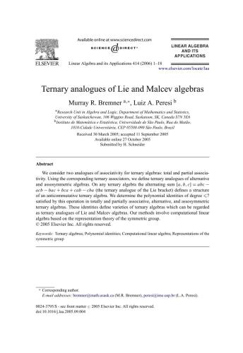 Linear Algebra and its Applications. Volume 414