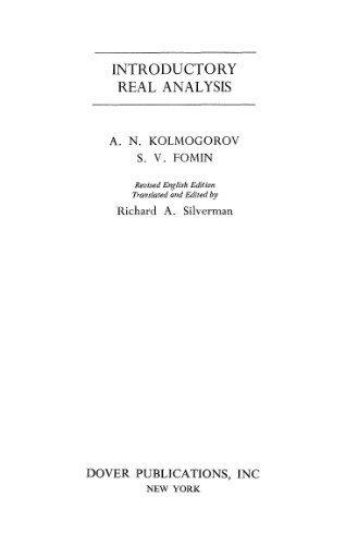 Introductory real analysis