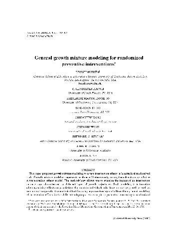 General growth mixture modeling for randomized preventive interventions