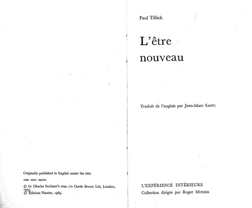 L'être nouveau