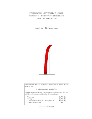 Analysis I für Ingenieure [Lecture notes]