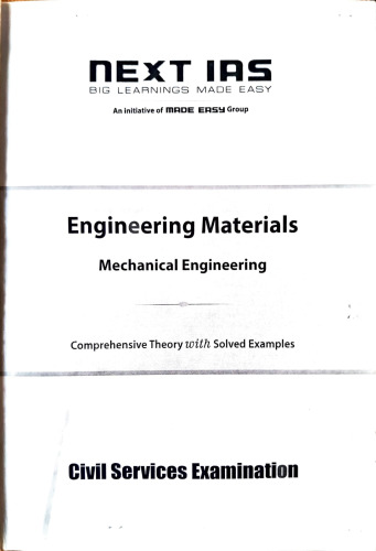 Engineering Materials_UPSC_CSE_Mechanical Engineering Optional Study Material