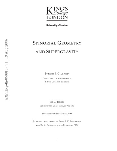 Spinorial Geometry and Supergravity [thesis]