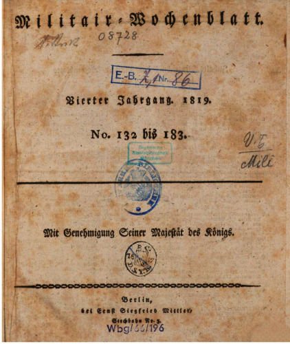 Militär-Wochenblatt