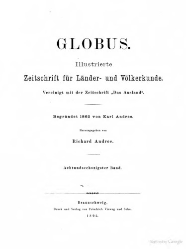 Globus. Illustrierte Zeitschrift für Länder- und Völkerkunde